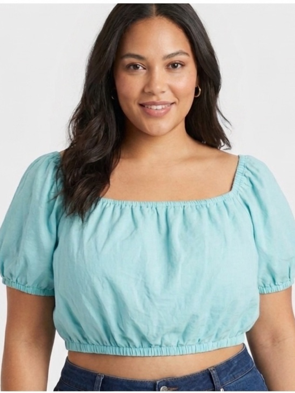 NWT New Eloquii Square Neck Crop Top | Sz 14 |Trendy & Flattering | needs wash